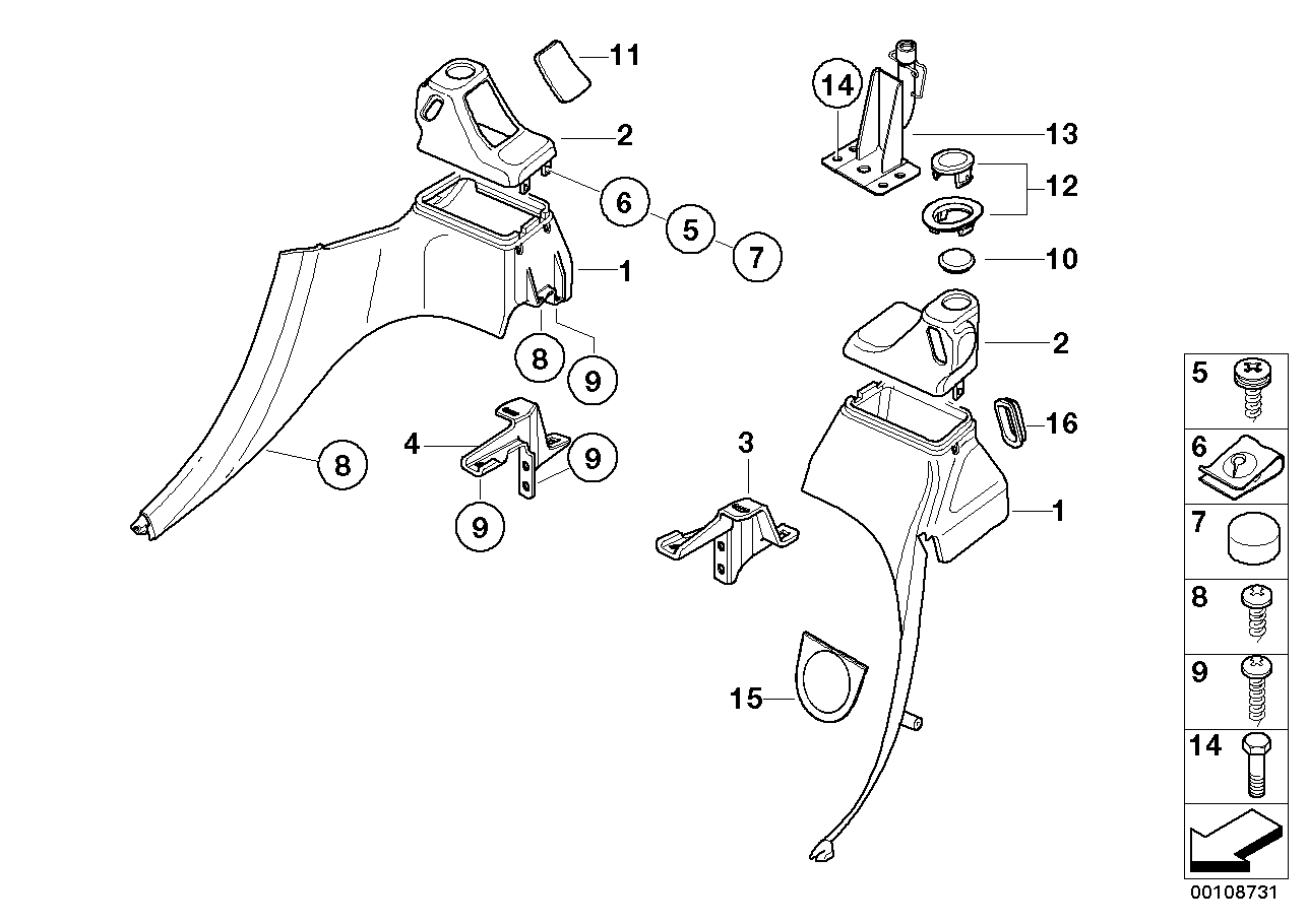 BMW 51718413375 Mount For Wind Deflector, Left