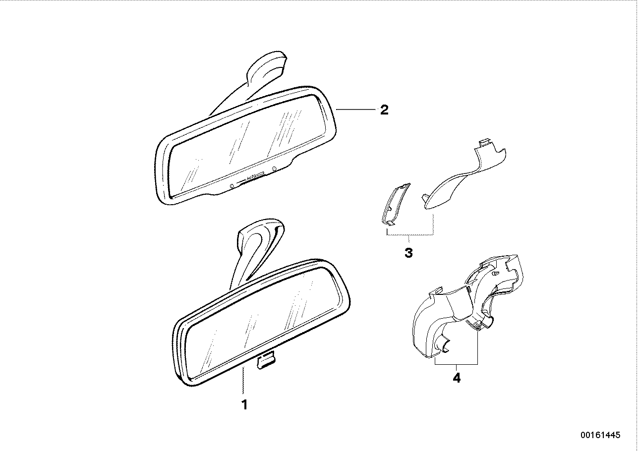 BMW 51168124899 Interior Mirror Ec