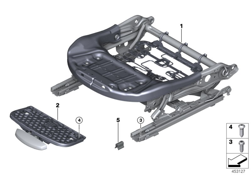 BMW 52107314229 ELECTRICAL SEAT MECHANISM, L