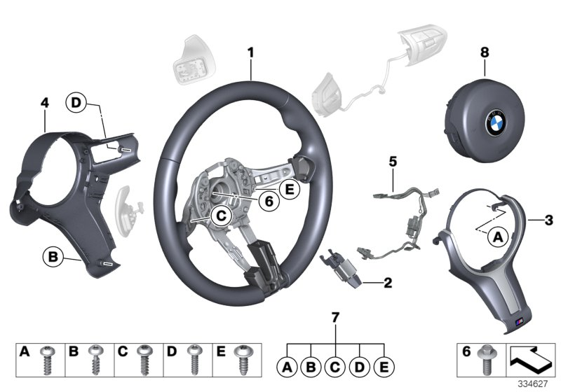 BMW 32307845798 Airbag Module, Driver'S Side