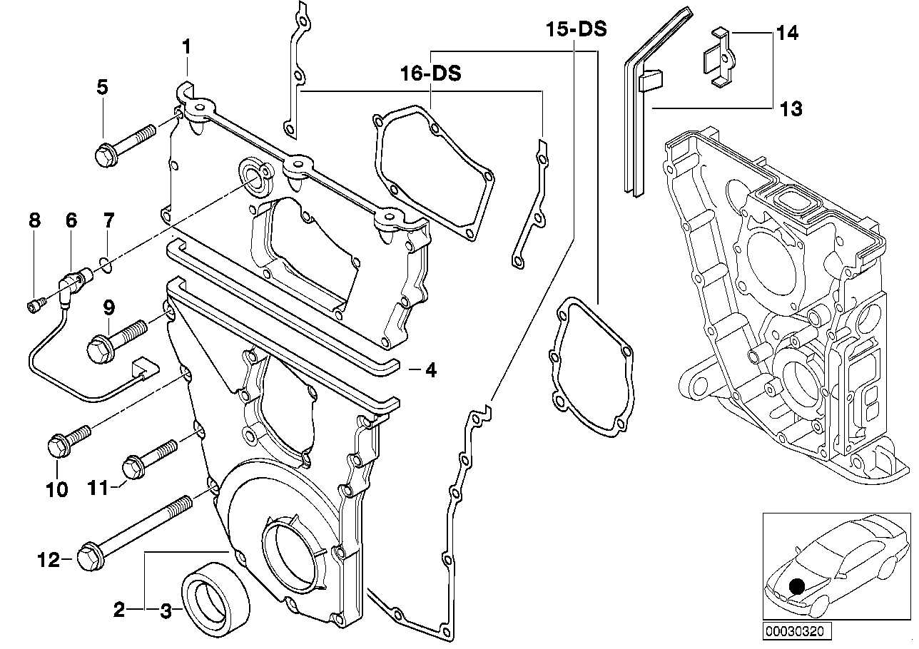 BMW 11141247429 Gasket Set Chain Case Asbestofree