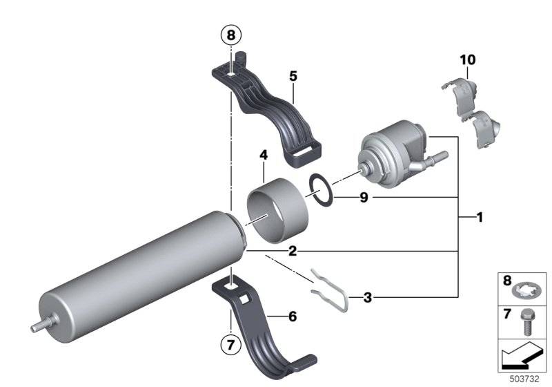 BMW 13328511095 Axial Securing Clip