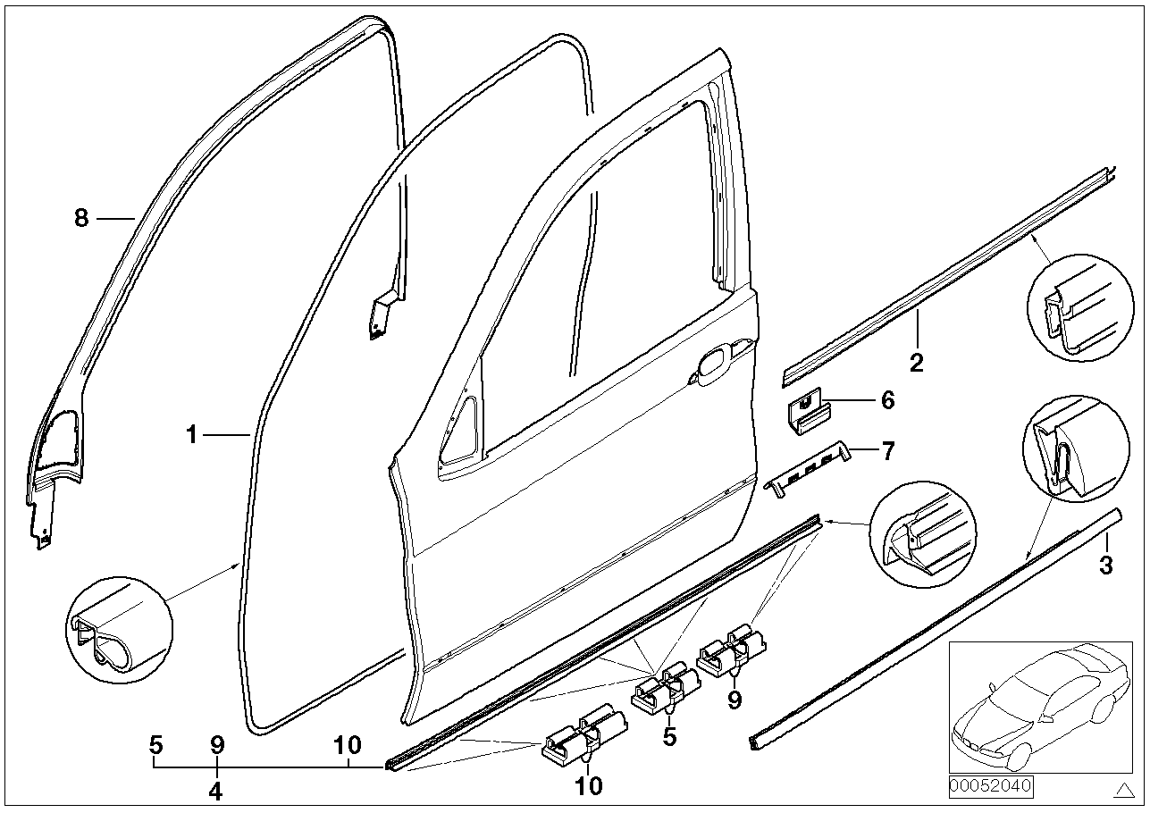 BMW 51327000630 Clamp