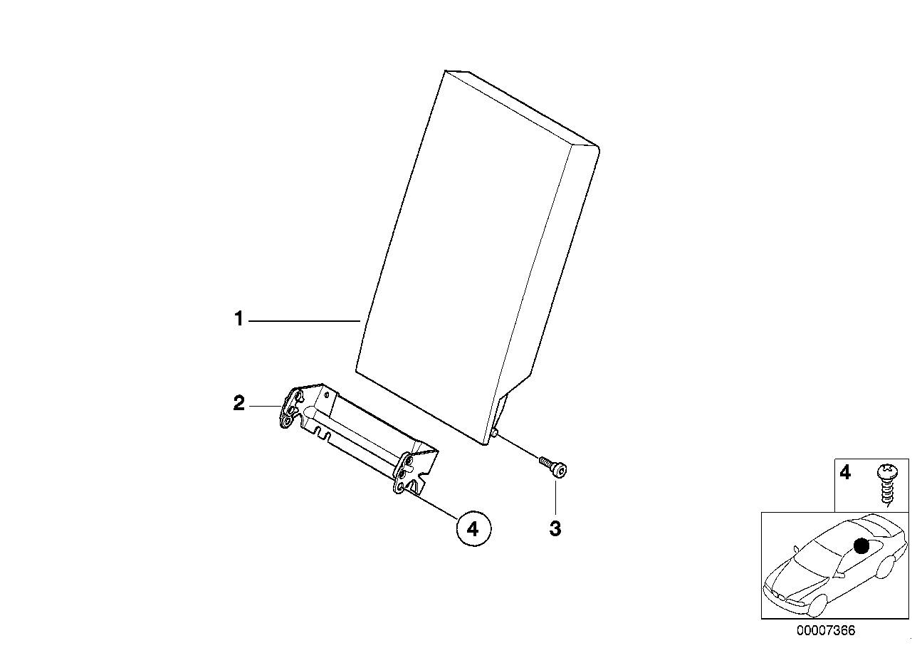 BMW 52208262184 Centre Arm Rest