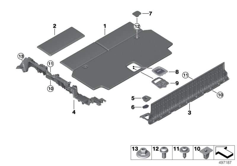 BMW 51475A01872 FLOOR CARPET, LUGGAGE COMPAR