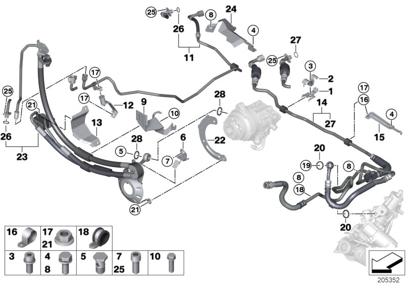 BMW 32416783880 Holder, Return Line