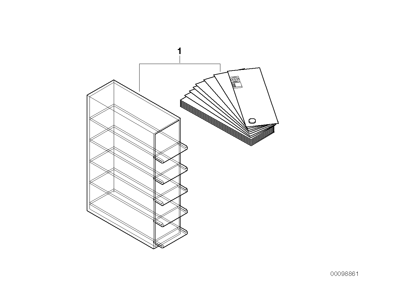 01390009644 BMW Box For Equipment Sample Cards