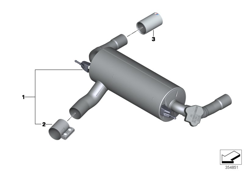 BMW 18302354340 M Performance Silencer