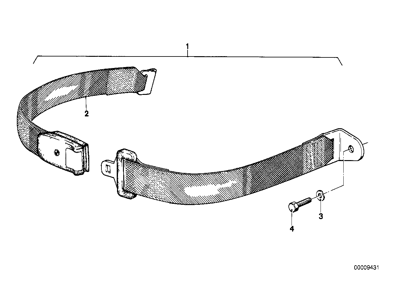 BMW 72111863178 Safety Belt Rear Center