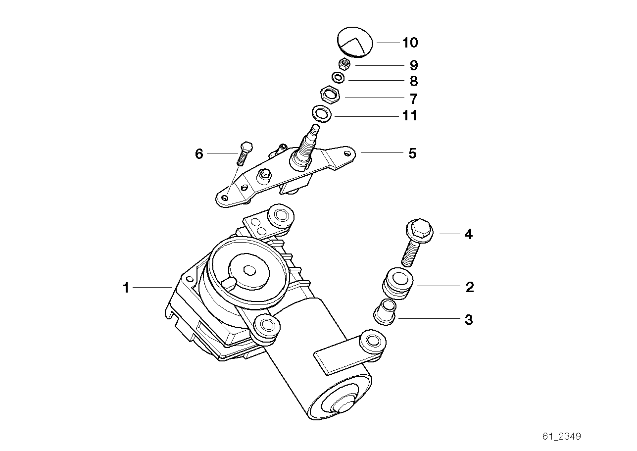 BMW 61627067894 Wipershaft Pivot