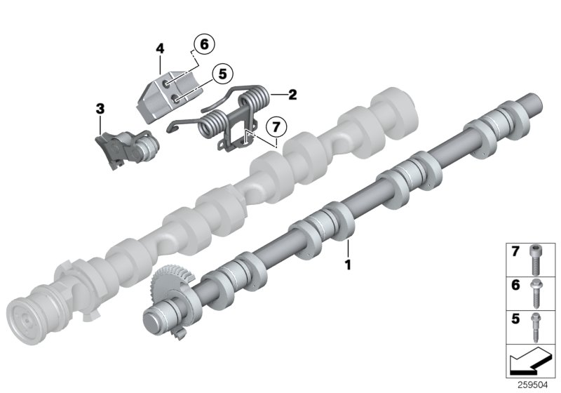 BMW 11377604862 Eccentric Shaft