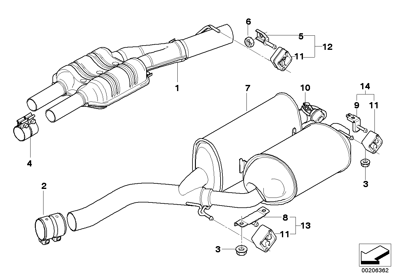 BMW 18307587555 Repair Kit, Exhaust Flap