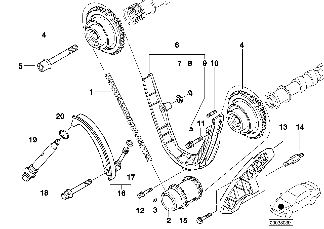 BMW 11311436684 Bearing Pin, Bottom