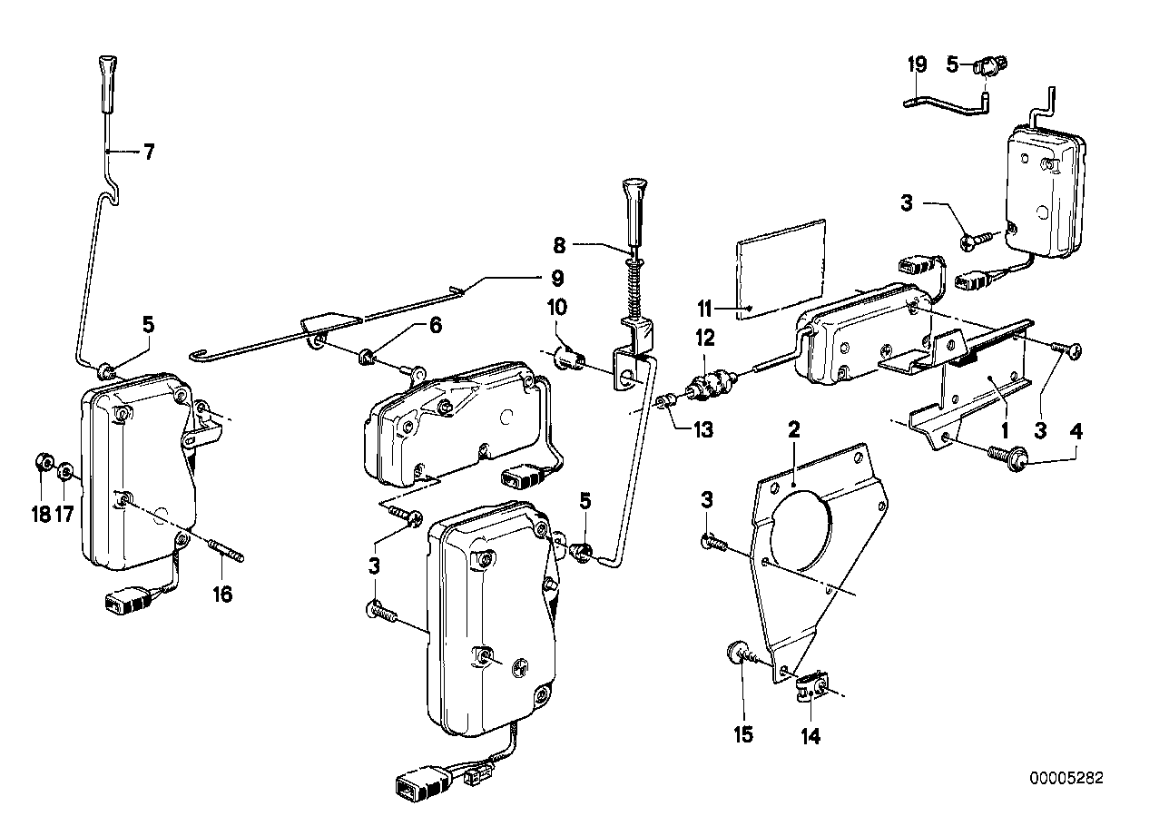 BMW 51211858263 Lever Left