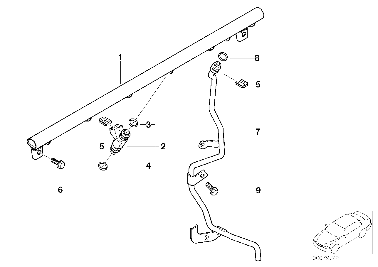 BMW 13317831683 Fuel Feed Line