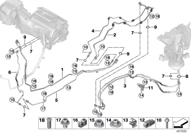 BMW 64126996057 DUAL CLIP