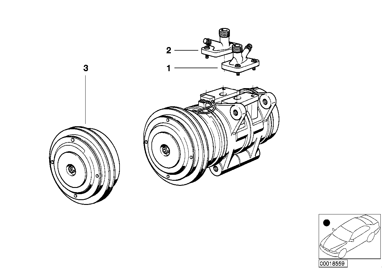 BMW 64521378389 Connector Pressure Pipe