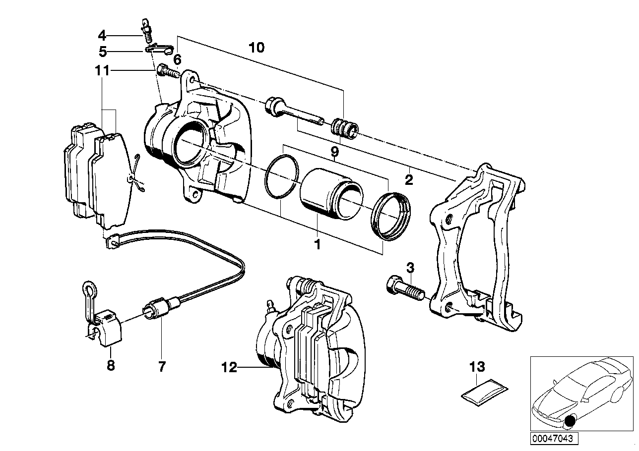 BMW 34111154376 Calliper Carrier