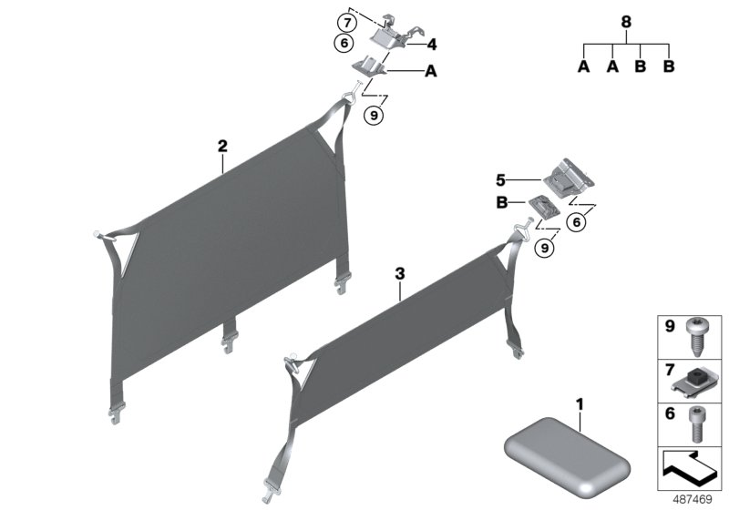 BMW 51477429530 HOLDER, LUGGAGE PARTITION NE