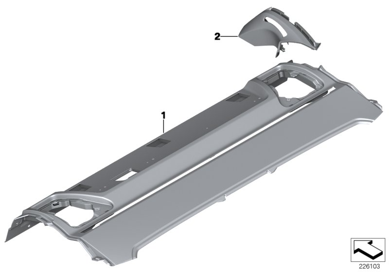 BMW 51467975754 TRIM COVER, BELT SLOT, ALCAN