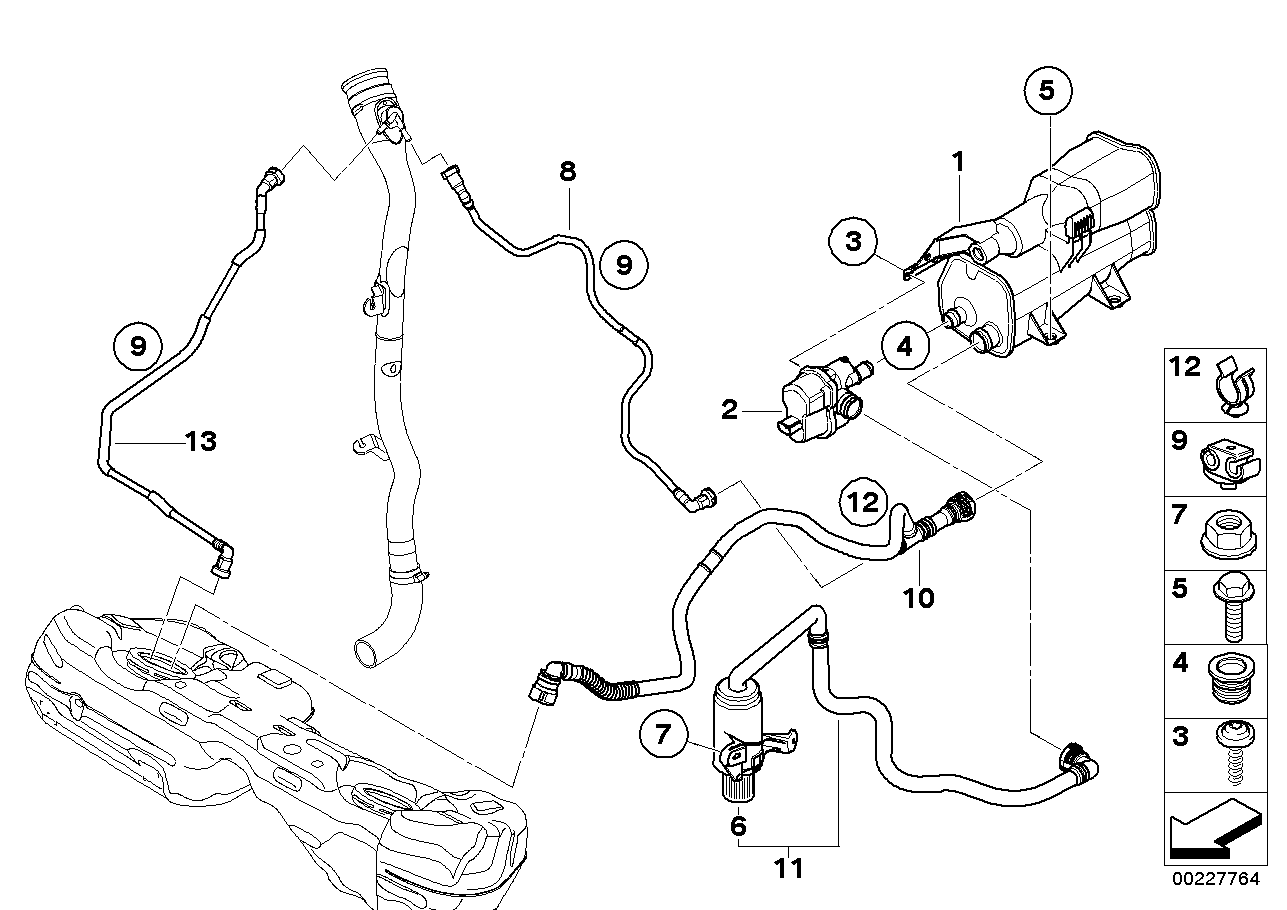 BMW 16137207361 Vent Pipe