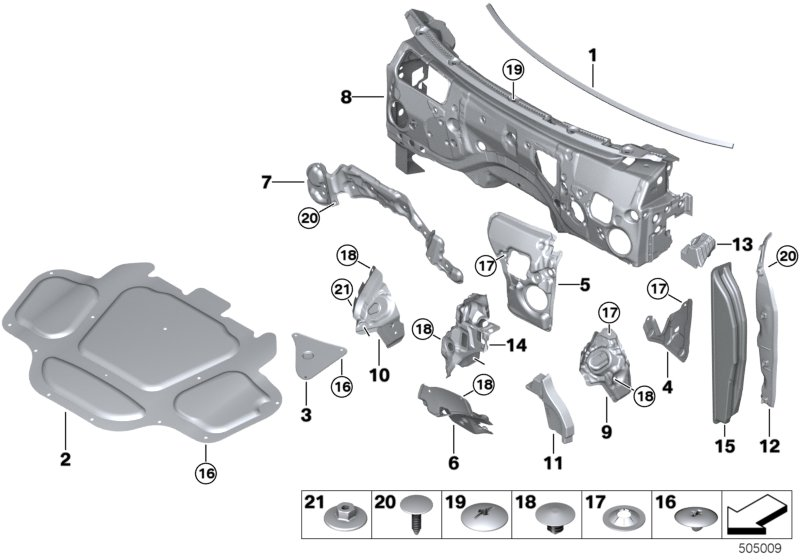 BMW 51487214682 FRONT RGHT SOUND INSULATNG W