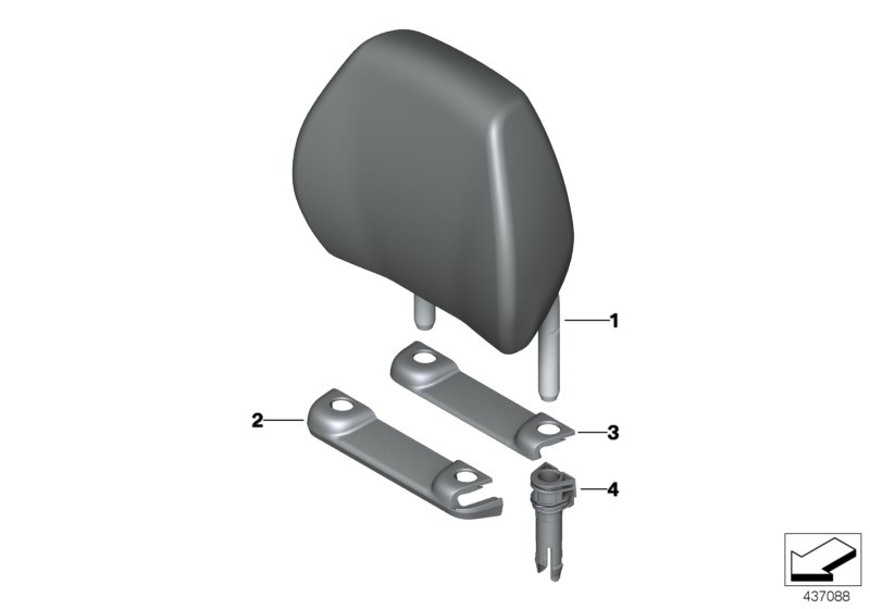 BMW 52207411779 Headrest Leather