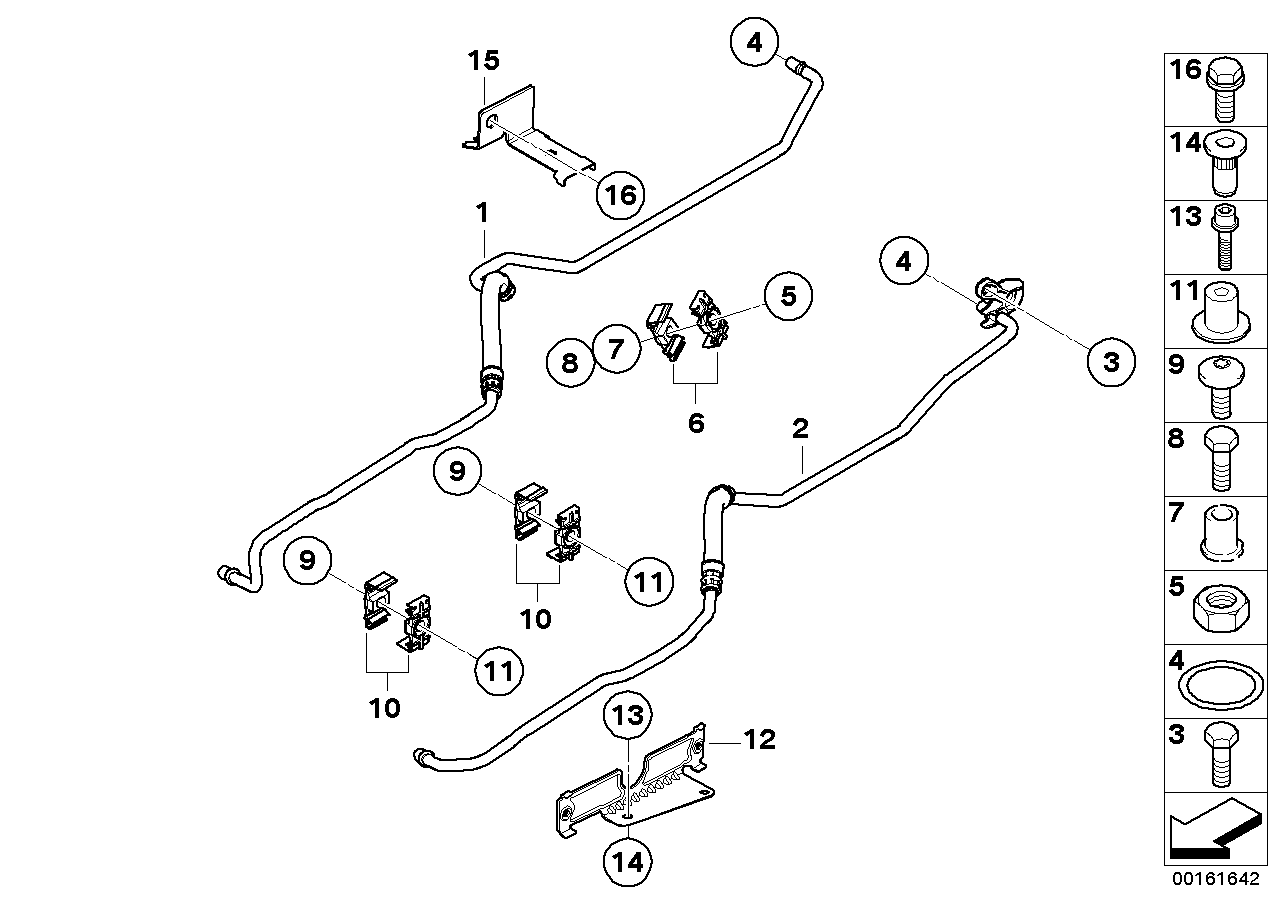 BMW 17227563856 Bracket, Oil Cooler Line