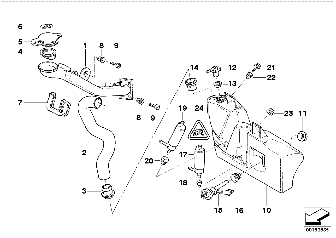 BMW 61668361583 Container Filling Capacity Label