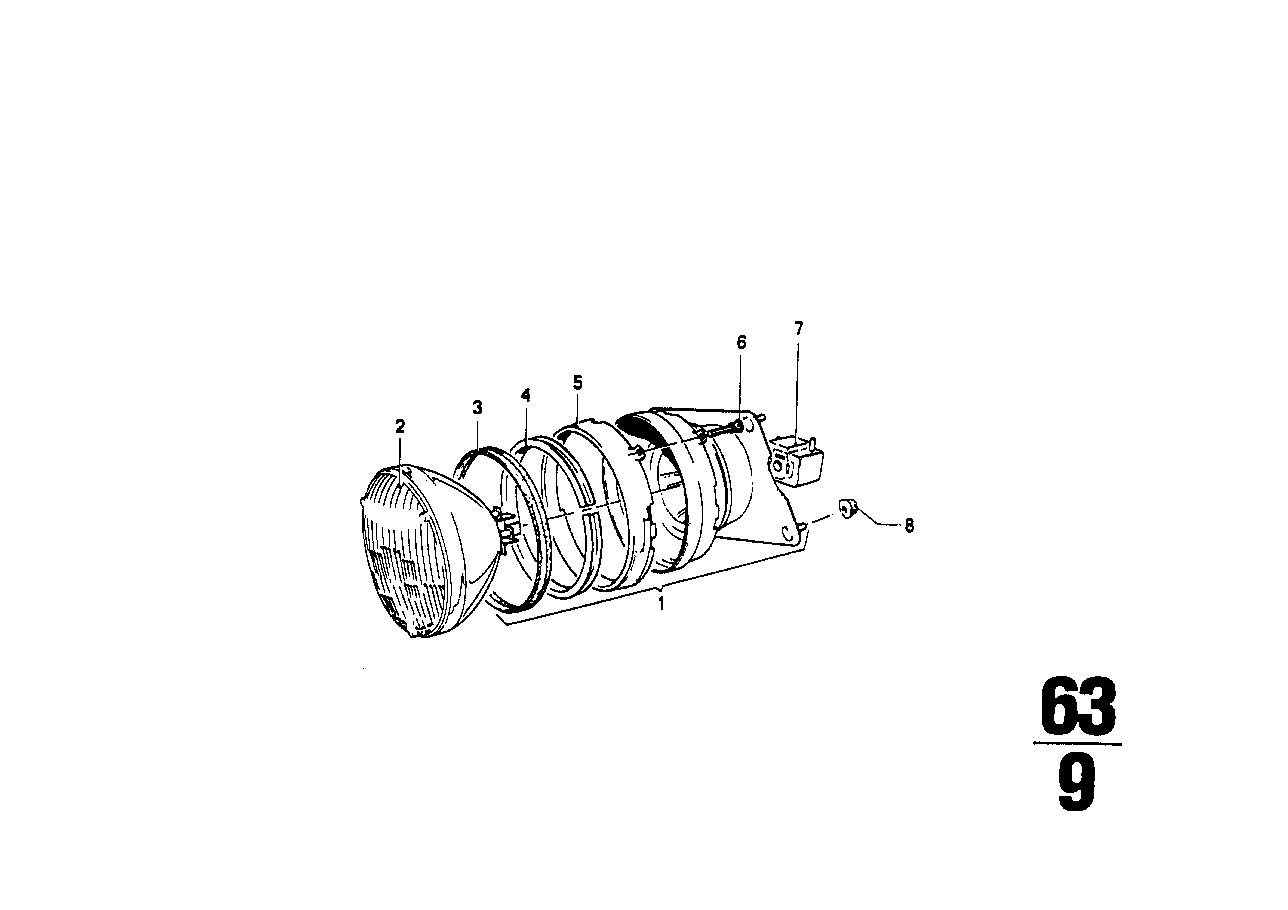 BMW 63121355410 Bracket, Right