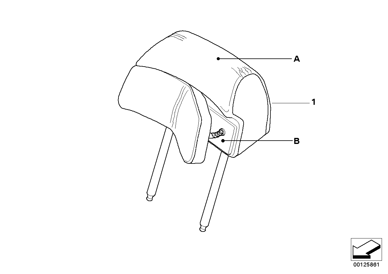 BMW 52108022989 Headrest Leather