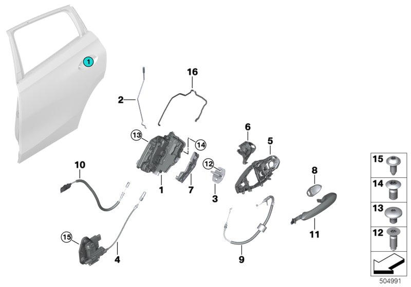 BMW 51218499052 SEALING OF LOCK RIGHT