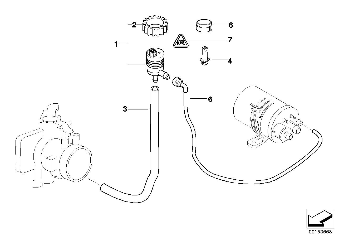 BMW 13901437611 Vent Pipe