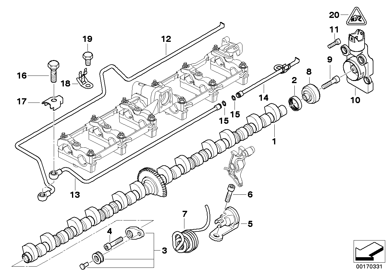 BMW 11427515300 Oil Spray Tube, Outlet Side