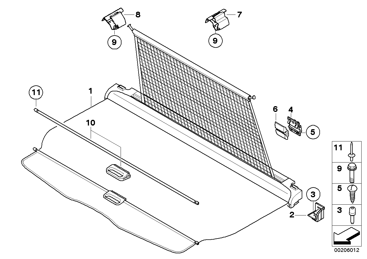 BMW 51477066403 Support Dividing Net, Front Left