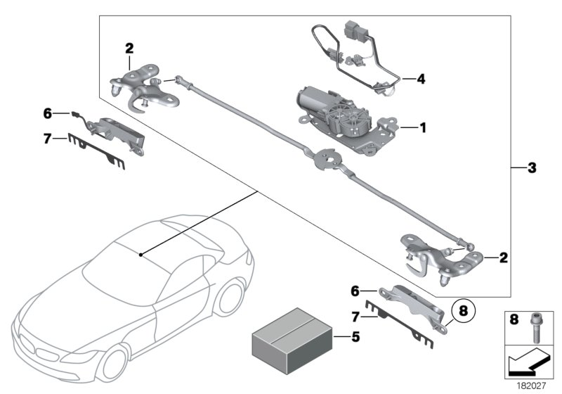 BMW 54377220691 Lock Mounting Parts