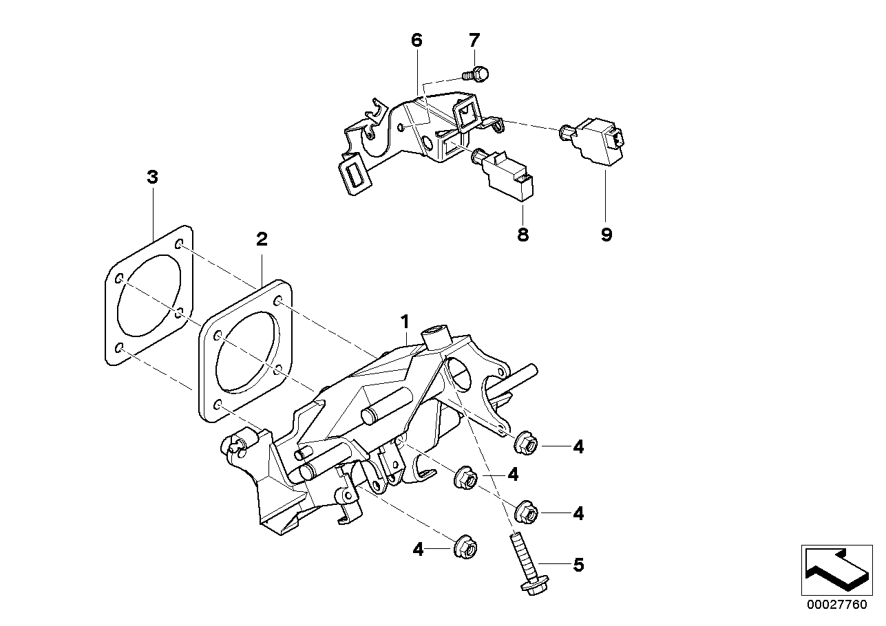 BMW 35106751169 Supporting Bracket, Foot Controls