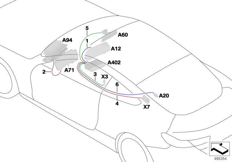 BMW 61118800617 CONNECTION CABLE, HEADUNIT H