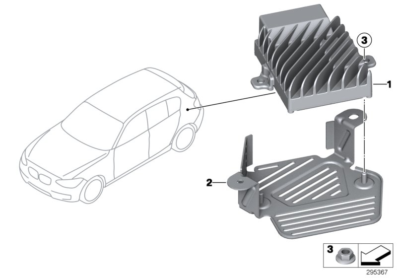 BMW 65159286253 Holder,Control Unit,Active Sound Design