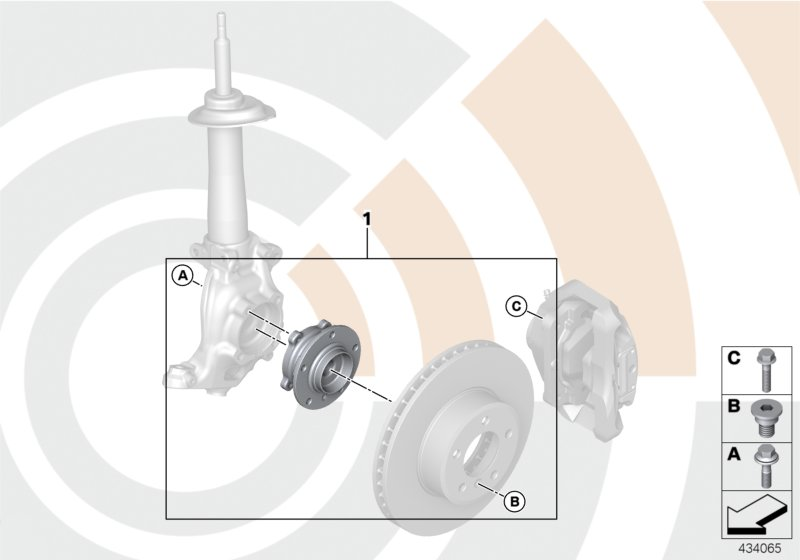 BMW 31222405866 Repair Kit, Wheel Bearing, Front