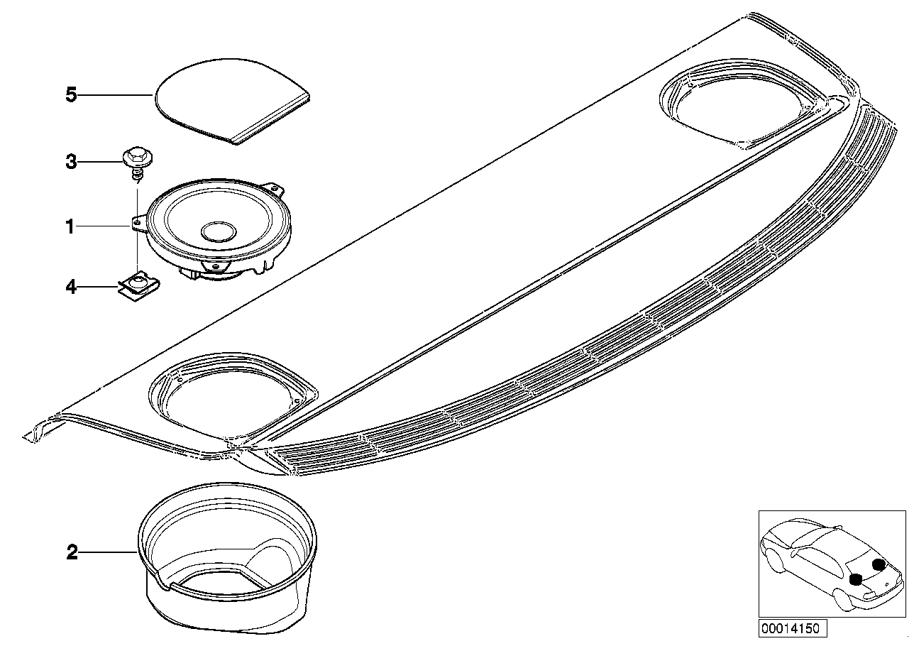 BMW 65138380566 Loudspeaker Recess Rear Right