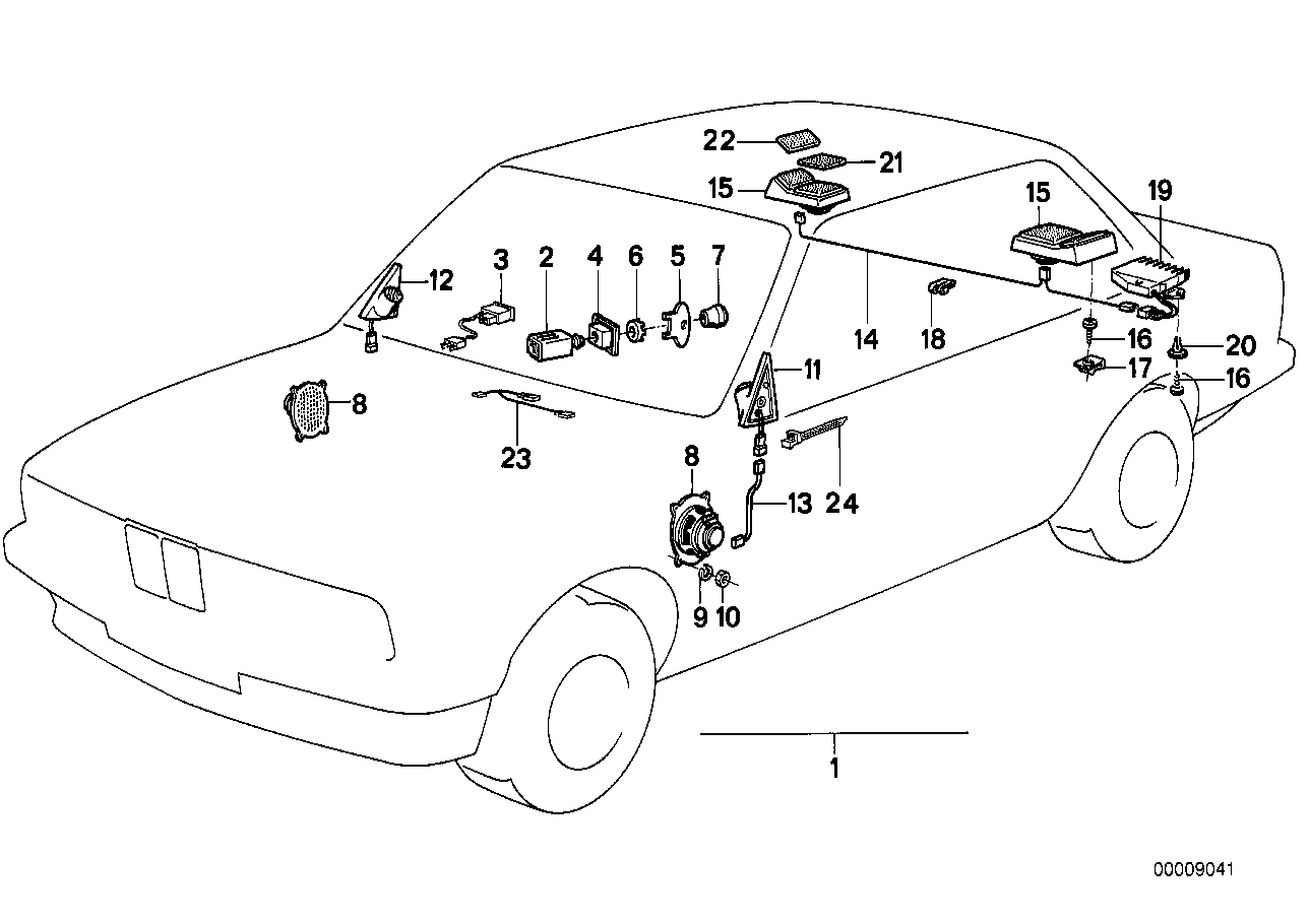 BMW 65131377778 Right Corner Moulding With Tweeter