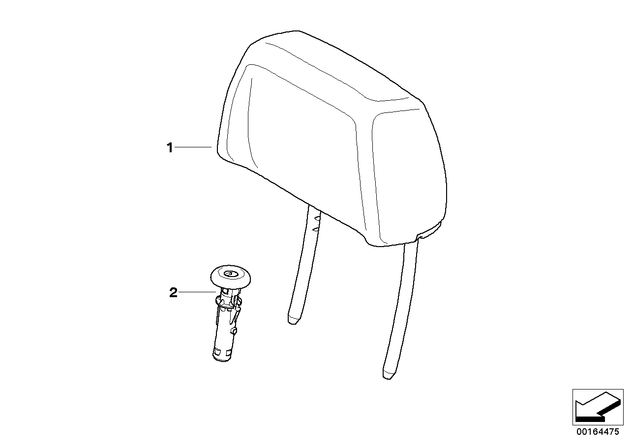 BMW 52109149800 Headrest Imitation Leather