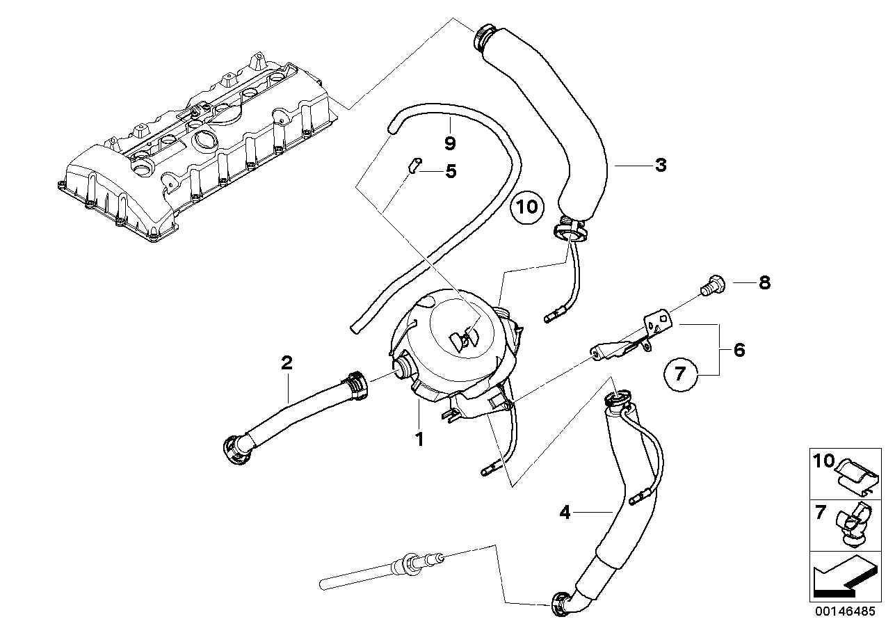 BMW 11617522933 Vent Hose