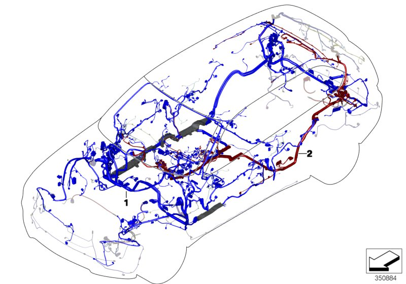 BMW 61112409312 MAIN WIRING HARNESS, DUPLICA