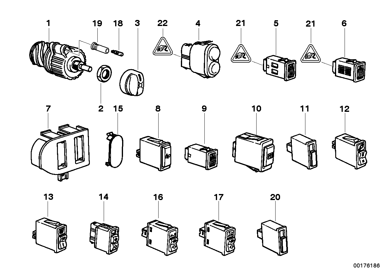 BMW 61311383081 Switch Edc