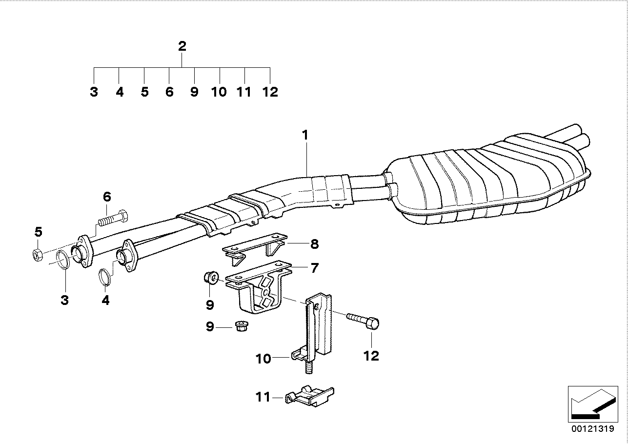 BMW 18210146064 Set Of Add-On Parts, Silencer