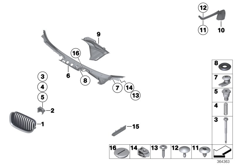 BMW 51497186527 Gutter Strip, Left