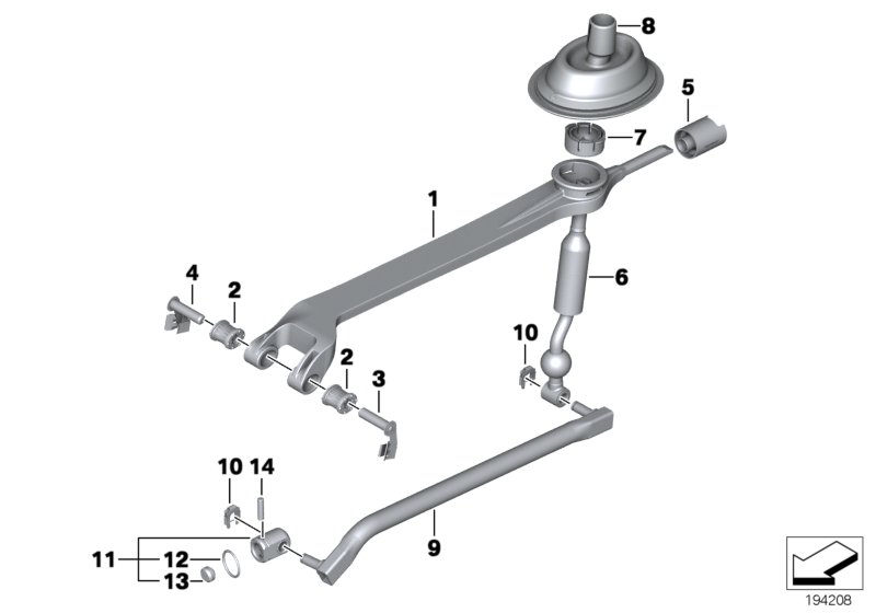 BMW 25117533046 Shifting Arm, Reinforced