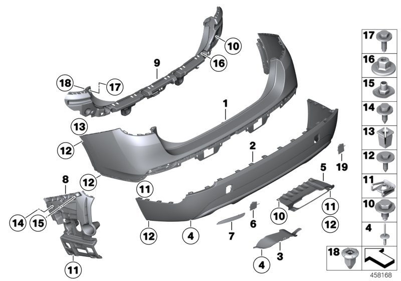 BMW 51122452518 Set, Trim, Towing Lug